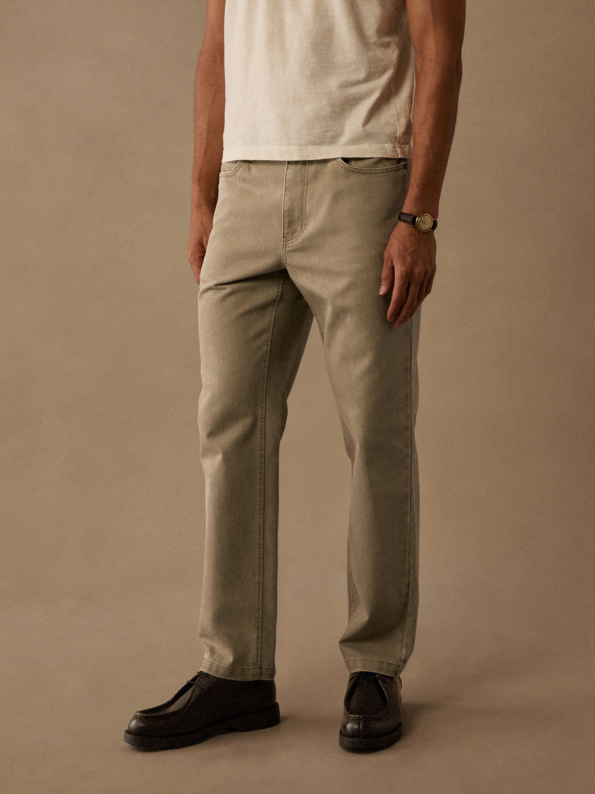 Washed Cotton 5 Pocket Pant