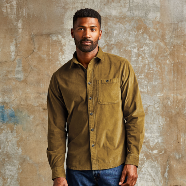 foundry dress shirts Foundry Corduroy Shirt Mineral Blue / XL