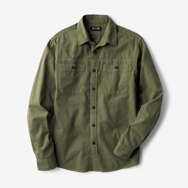 【KOOLOSET】Carpenter Washed Utility Shirt line-of-trade-mason-shirt-ls-