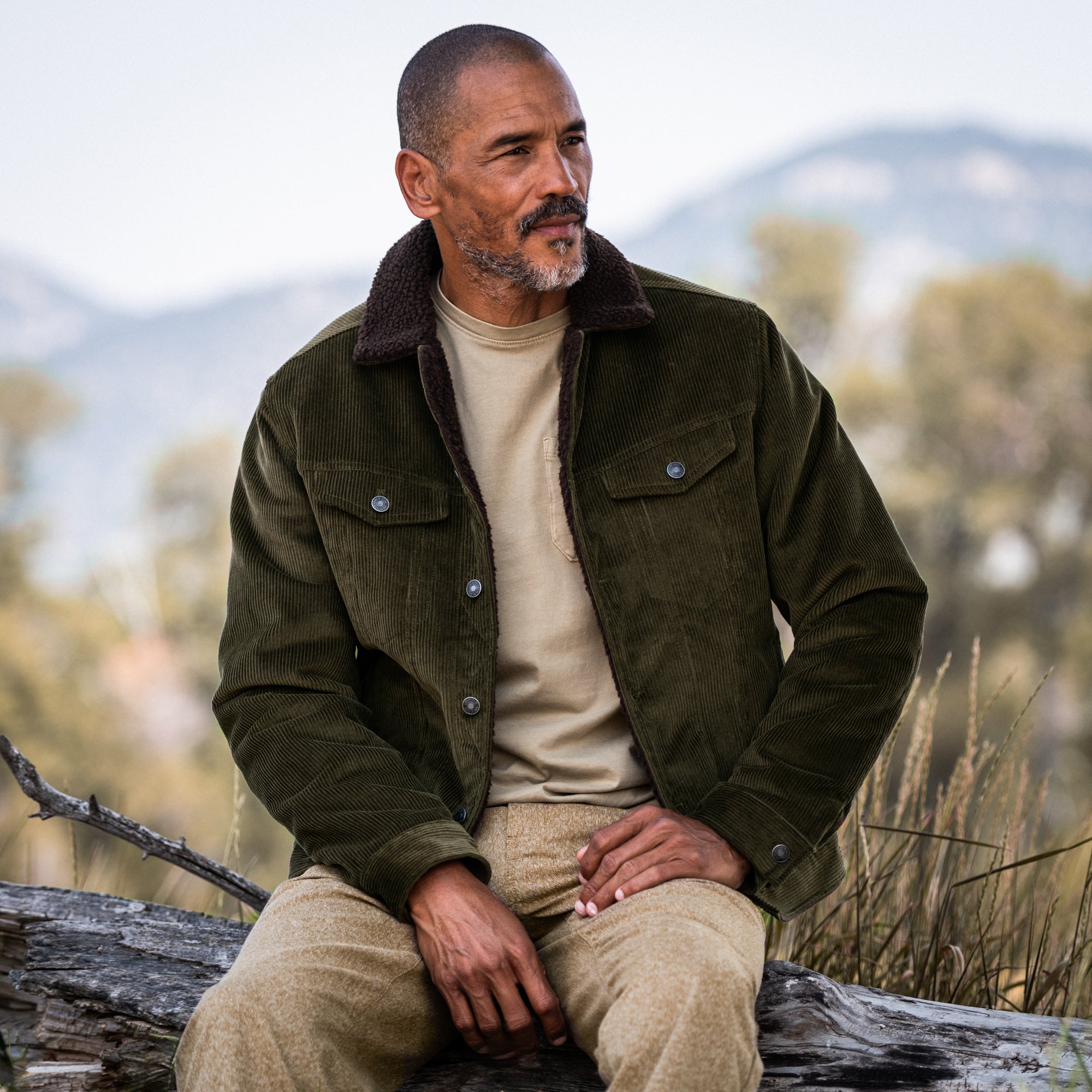 Sherpa Trucker Corduroy Fleece Lined Jacket Mens Flannel Lined