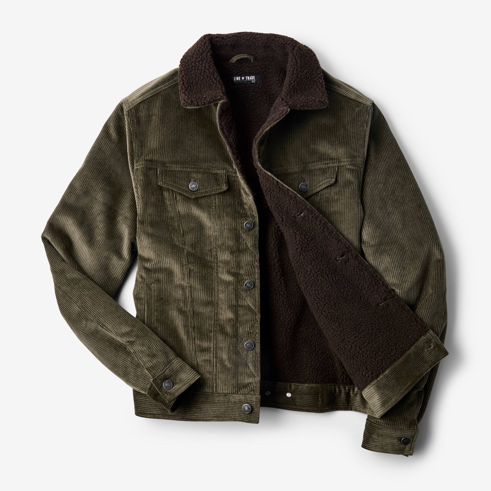 Long Corduroy Jacket Men's Casual Corduroy Jacket Coat Long Sleeve