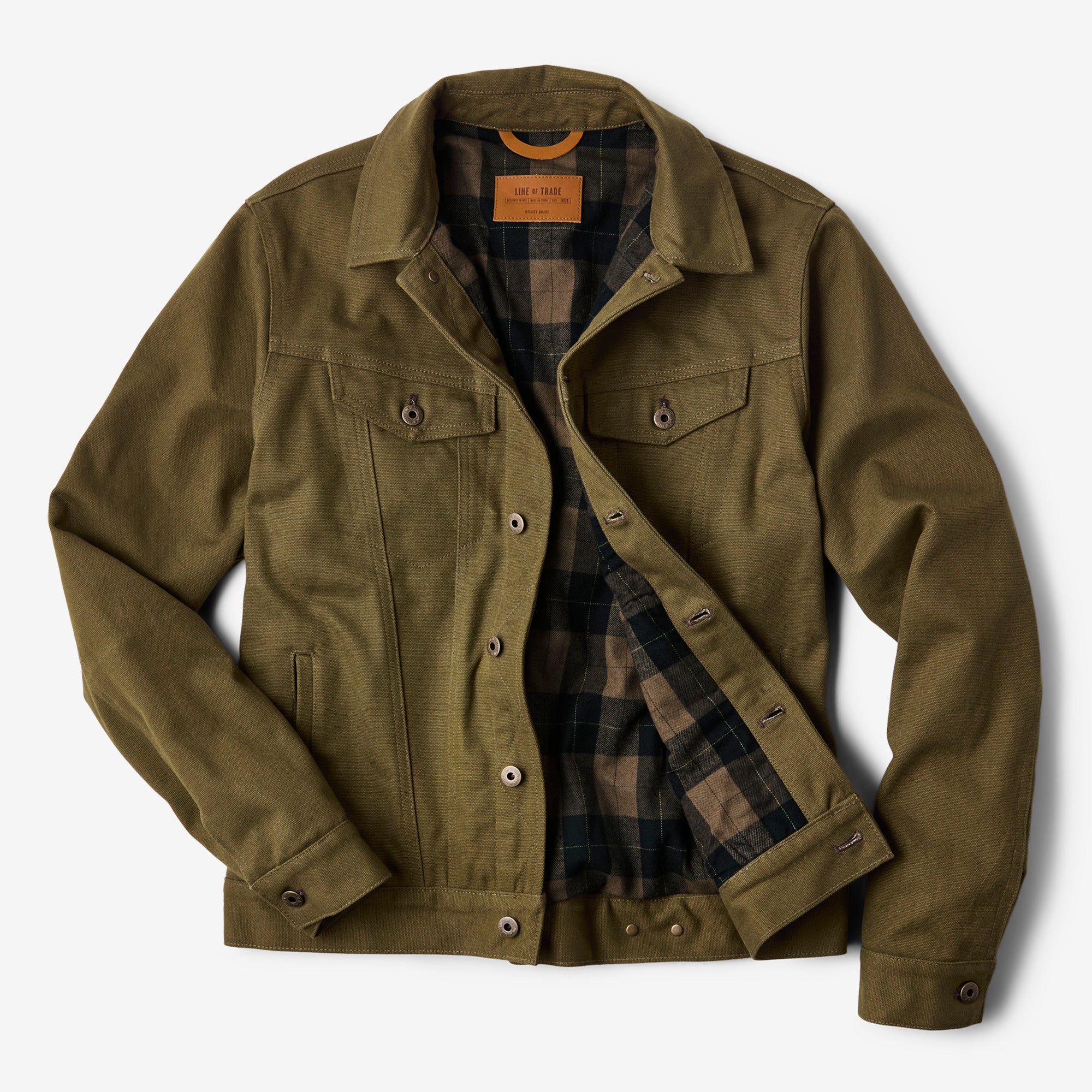 Montana Flannel-Lined Canvas Trucker Jacket