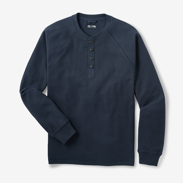 【新品】GOOD GRIEF HENLEY NECK THERMAL TOP Weekend Thermal Henley in Good Gray | Myles Apparel | Myles Apparel